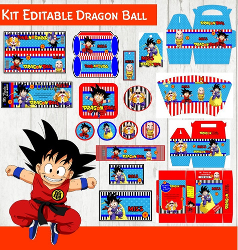 Kit Imprimible 3x1 Dragon Ball