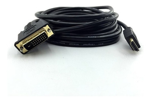 Imagem 3 de 3 de Cabo Dvi-d 24+1 Para Hdmi Dual Link Ouro De 15 Metros