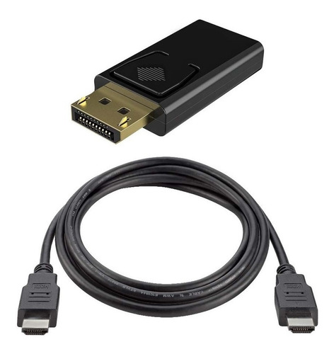 Adaptador Displayport A Hdmi 1080p + Cable Hdmi  1.5 Metros