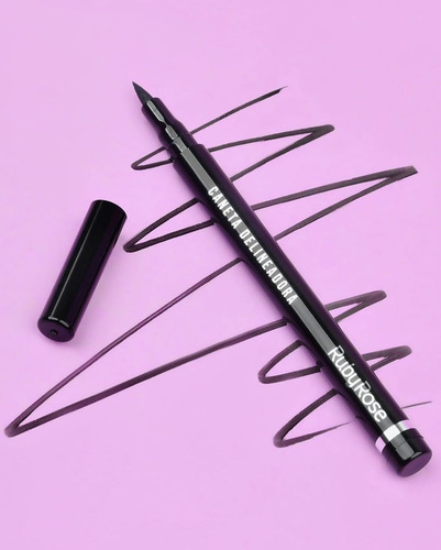 Plumón Delineador Larga Duración Ruby Rose Matte Color Negro