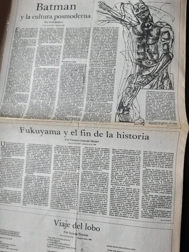 Batman Fukuyama Cabrera Infante Bioy Casares/ La Nación 1990