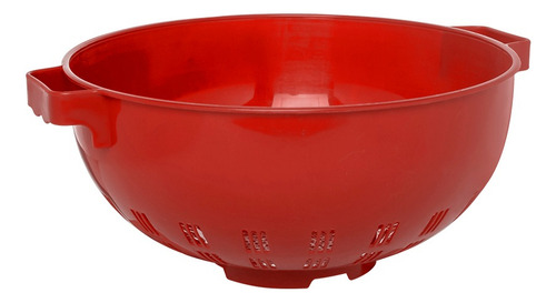 Escorredor Para Massas Macarrão 3500ml Vermelho 28cm