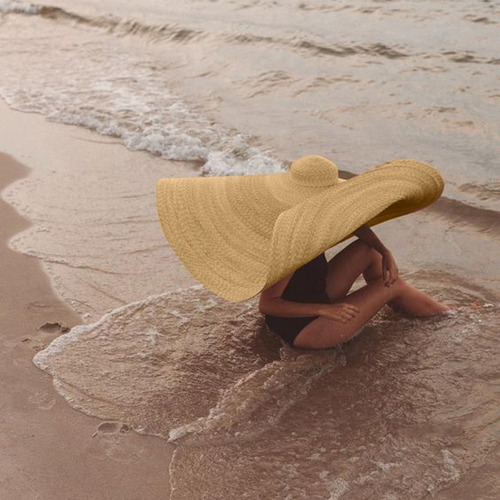 2025 Sombrero De Paja Grande For Sol, Playa, Protección