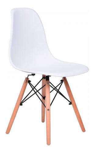 Cadeira de jantar Elidy Charles Eames Eiffel, estrutura de cor  branco, 4 unidades