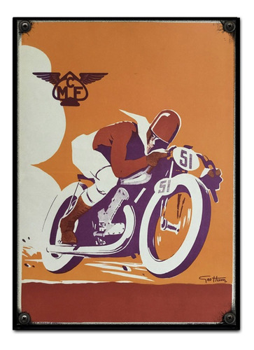 #673 - Cuadro Decorativo Vintage 30 X 40 - Moto Poster Retro