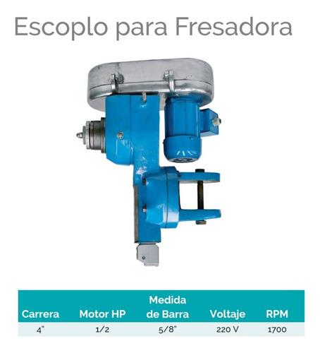 Imagen 2 de 2 de Escoplo Para Fresadora - Carrera 4 - Barra 5/8 - 220v