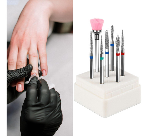 Juego De 7 Puntas Para Uñas, Puntas Para Cutículas, Acero