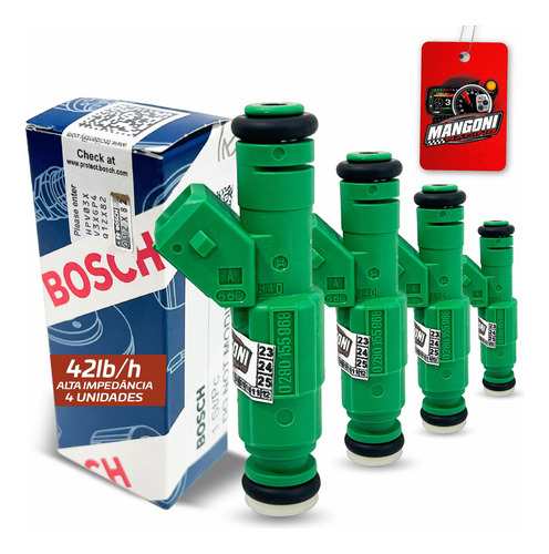 Jogo 4 Bicos Injetor Bosch Volvo Green 42lbs/h Original