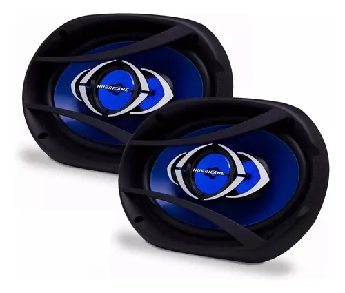 Par de Alto Falantes Hurricane 6x9'' 360W RMS Quadriaxial com Tela