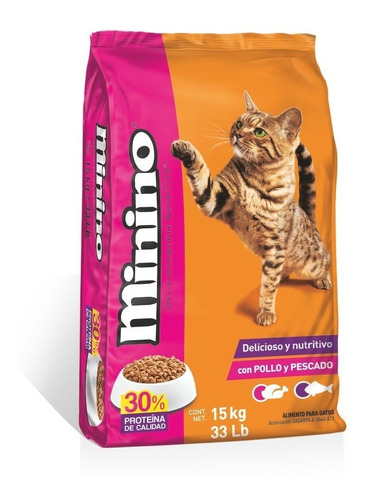 Minino Alimento Para Gato Bulto 15 Kg