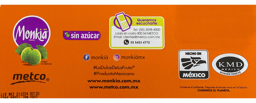 Endulzante Monkiä Fruta Del Monje 300 Sobres De 1g