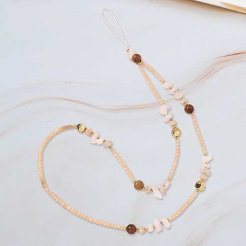 Correa De Cadena Larga Para Teléfono, Elegante Cordón Rosa