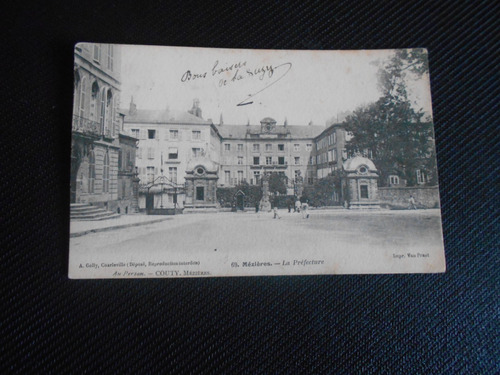 Postal Francia Antigua. La Prefectura De Mezieres.