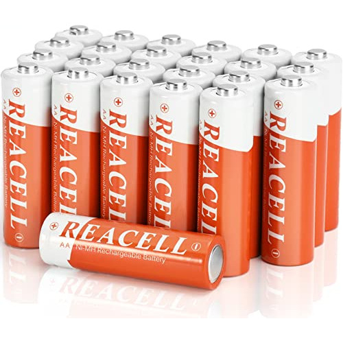 Paquete De 24 Baterías Aa Recargables, 1200mah De Alta...