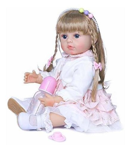 Muñeca - Full Silicone Reborn Baby Dolls Girl Realistic 22 I