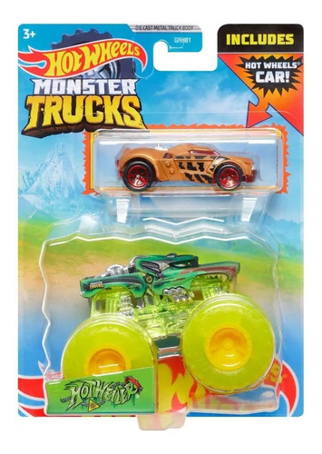 Vehiculo Hot Wheels Monster Trucks  Con Coche Extra