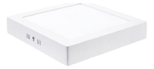 Plafón Led Cuadrado 12w 17x17cm Blanco Aplique Candil Color Blanco (Luz fría)