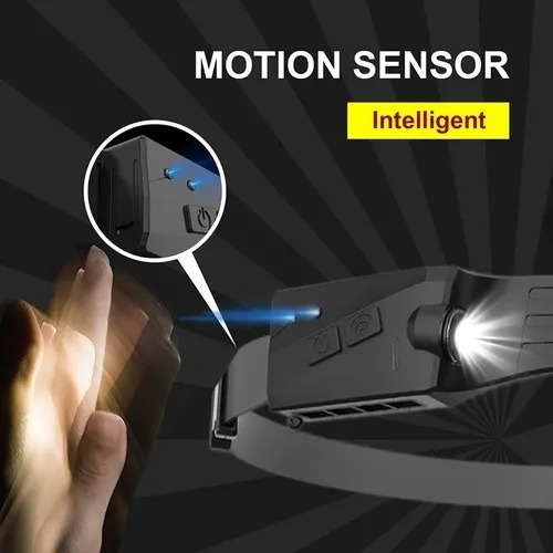 Linterna Cintillo Con Sensor Para Uso Frontal Cabeza