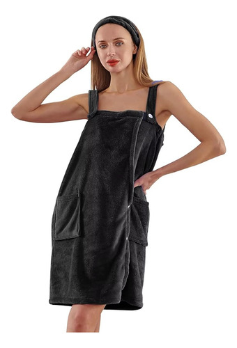 ~? Rujipo Bath Towel Wrap Dress Para Mujeres Con Velcro Y Co