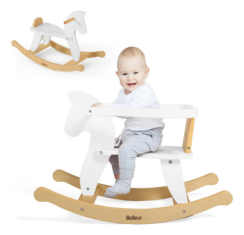 Caballo Mecedor De Madera Para Niños De 1 A 3 Años