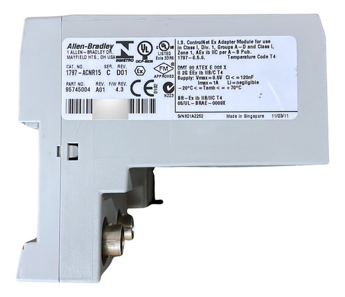 Allen-bradley 1797-acnr15 Flexex Controlnet Adaptor (Usado)