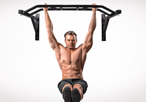 Barra Dominadas Pared Crossfit Multi Agarre 500k + Ganchos