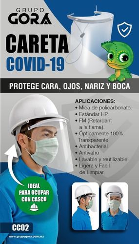 Imagen 5 de 5 de Careta Protector Facial Mascarilla Médica De Vicera 1 Pza