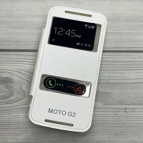 Funda Flip Cover Tapa Ventana  Para Celular Motorola Moto G2