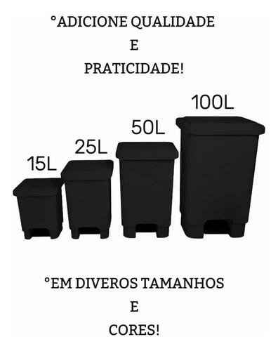 Lixeira 15 Litros Com Pedal