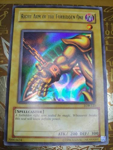 Yugioh Right Arm Of The Forbidden Lob-122 Original Misprint