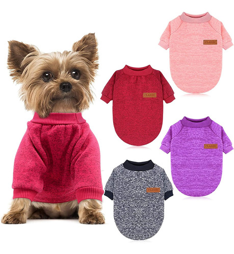 Hylyun Suéter Para Perros Pequeños De 4 Piezas - Suéter De P