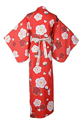Disfraz Kimono Rojo De Mujer Love Live Cosplay Yukata Deluxe Flor De Sakura Kimono Tradicional Japonés Bata De Baño