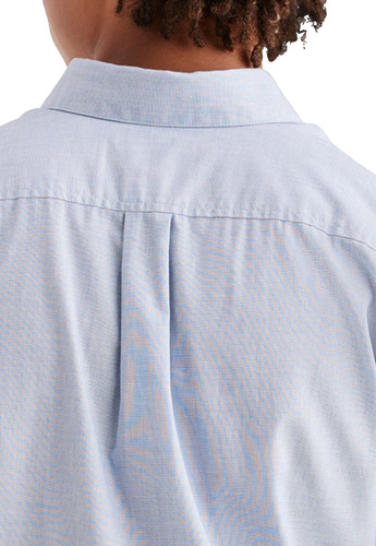 Camisa Hombre Ls Stain Defender Classic Fit Celeste Dockers