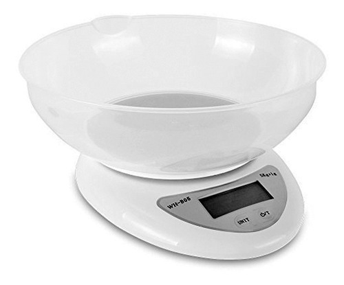 Balanza Digital Cocina Pesa 1g-5kg Viene Con Bowl Y Pilas