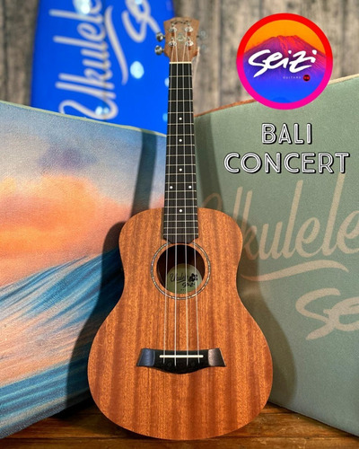 Ukulele Seizi Bali Concert Elétrico Sapele