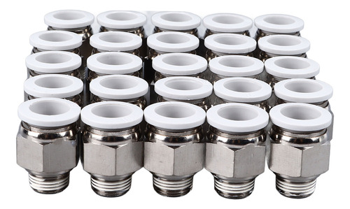 25 Piezas De Tubo Neumático Con Conector Rápido A Prueba De