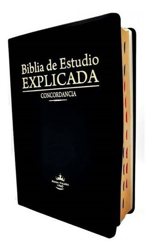 Biblia De Estudio Explicada Rvr1960 Piel Especial Negro