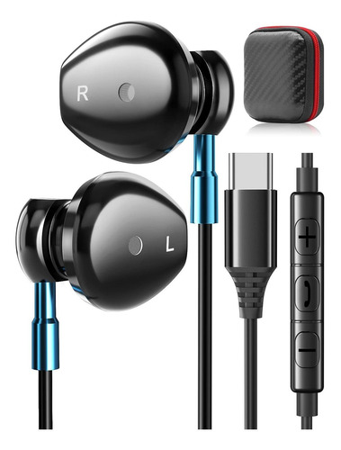 Auriculares Usb C Para Samsung S22 Ultra A53 Google Pixel 6a