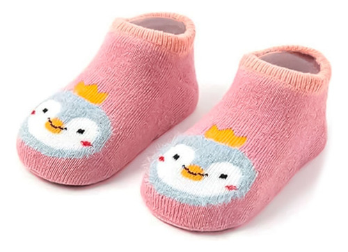 Medias Para Bebes 1 - 3 Años Con Suela Anti Deslizante Pinguino Pingüino 1-3 M