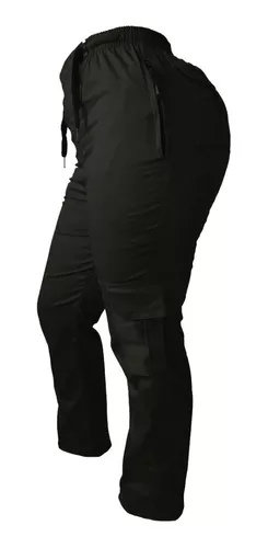 Pantalon De Tela Negro Strech