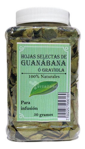 Imagen 1 de 2 de Guanabana Hojas 50 Grs 100% Naturales
