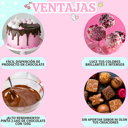 Choco Aditivo Pintar Chocolate Colores En Gel Enco 120g 1 Pz