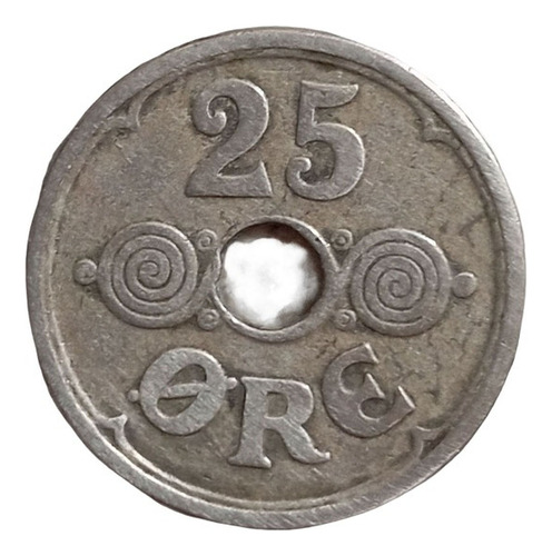  Moneda Dinamarca Antigua  25 Ore 1924