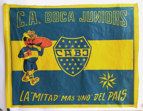 Antigua Bandera De Boca Juniors En Nylon
