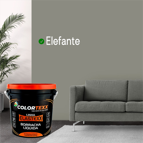 Borracha Líquida Acrílica Premium Kit Impermeable de 20 kg C/2 Acabamento Mate Cor Elefante