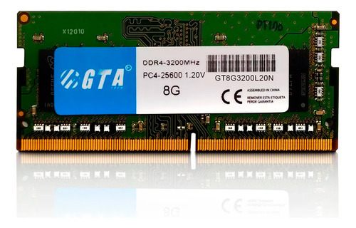 Memoria. Notebook 8gb Ddr4 3200 Cl 20 1.20v Gta Tech