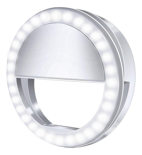 Aro Luz Led Recargable Selfie Ring Light Para Celular Clip