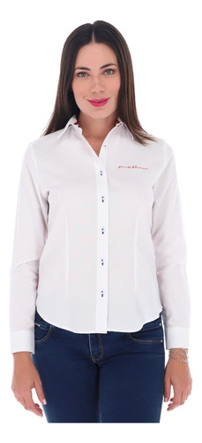 Camisas Blusas Casuales Mujer Porto Blanco Manga Larga