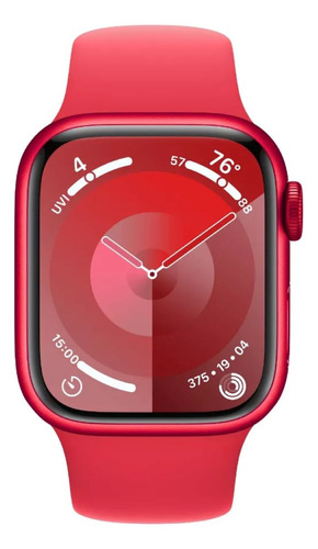 Apple Watch Series 9 GPS + Cellular • Caixa (PRODUCT)RED de alumínio – 41 mm • Pulseira esportiva (PRODUCT)RED – M/G