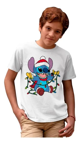 Playeras Infantiles Navidad Stitch Serie Navide a Nvd MercadoLibre